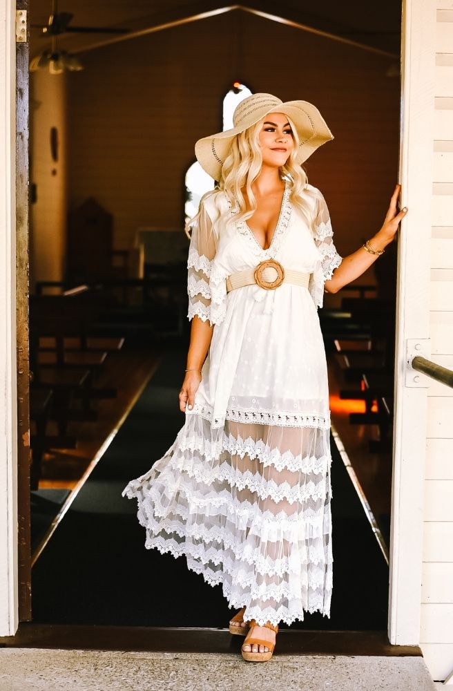 Jaase white maxi dress best sale