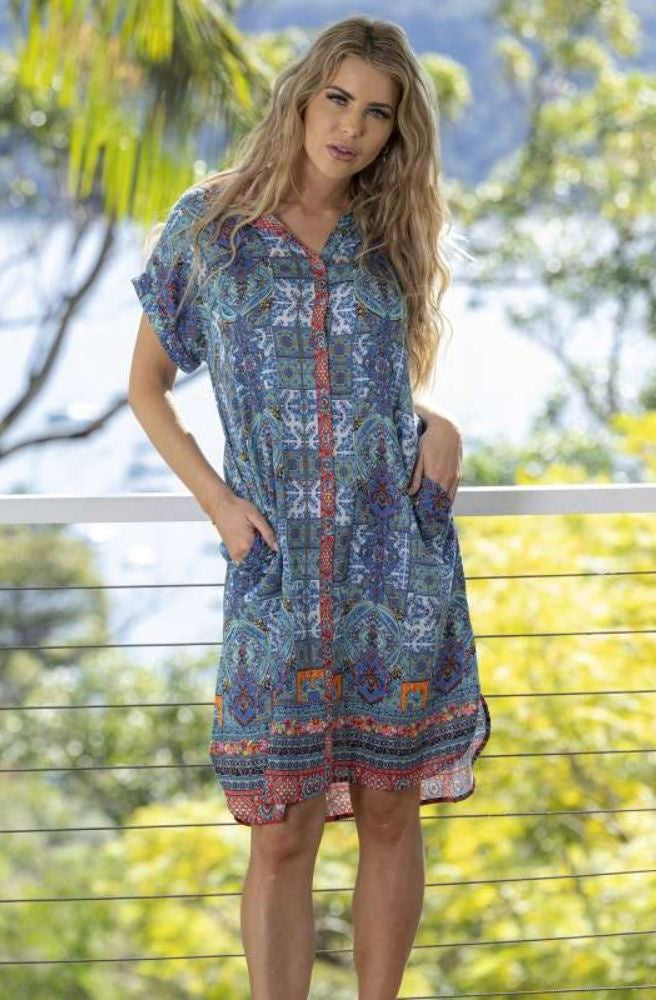 Boho shirt dress best sale