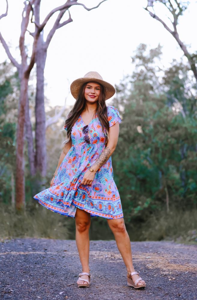 Jaase Daydreamer Print Tracey Dress, Boho Style Mini