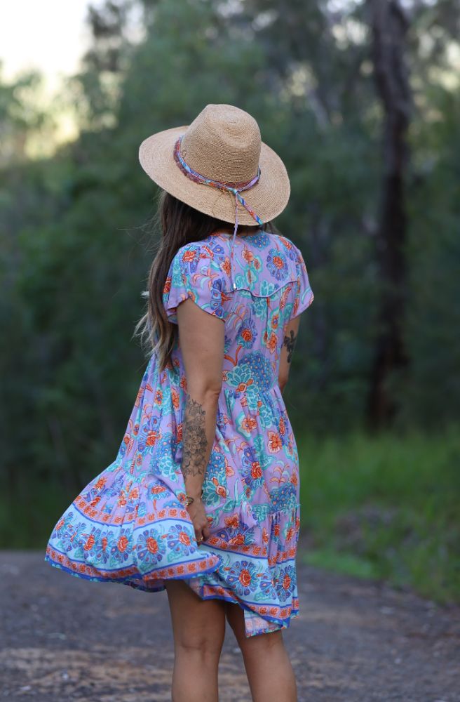 Jaase Daydreamer Print Tracey Dress, Rear View