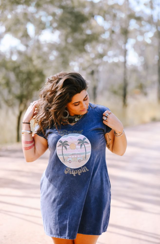 Road Trippin Tee Dress Short