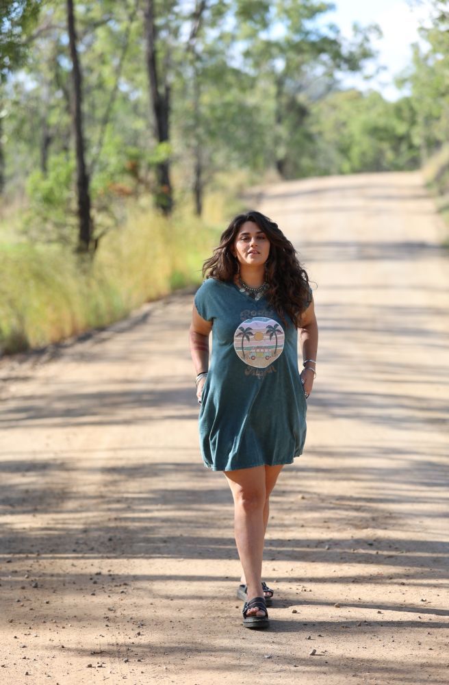 Road Trippin Tee Dress Short