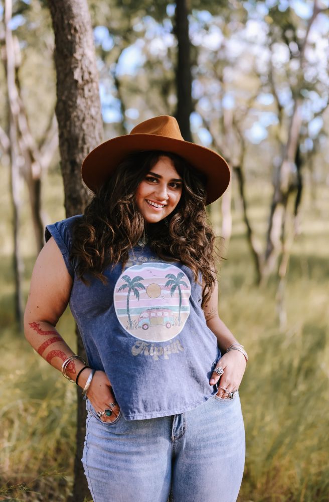 Road Trippin T Shirt, Boho Style