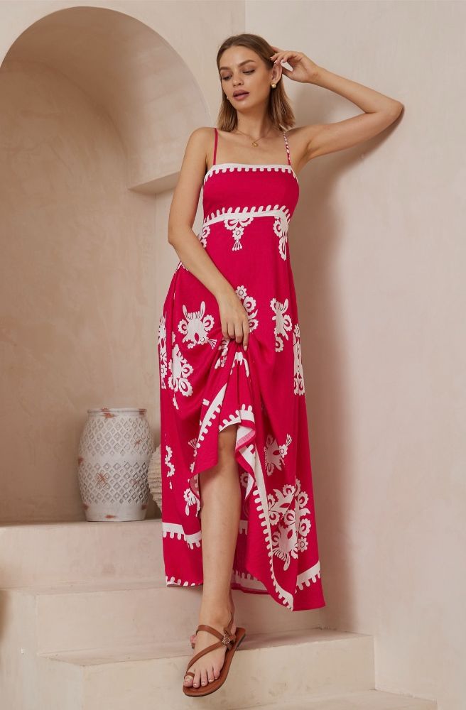 Fuchsia Nero Maxi Dress