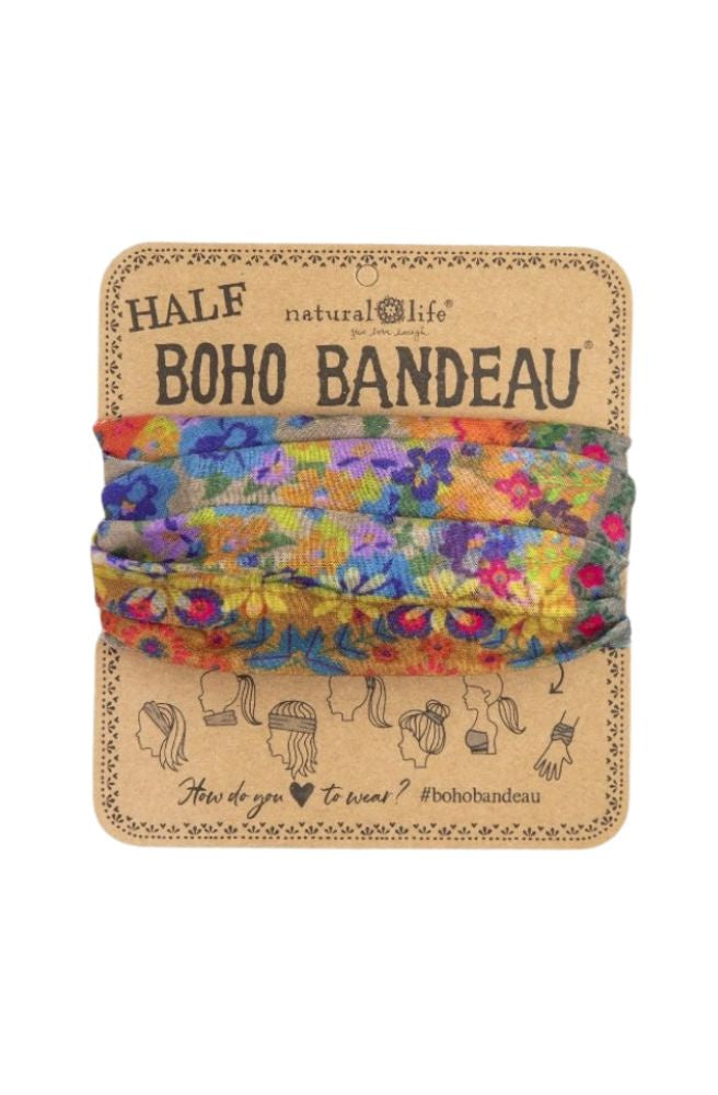 Boho Bandeau Half Ditsy Rainbow Garden, Boho Style