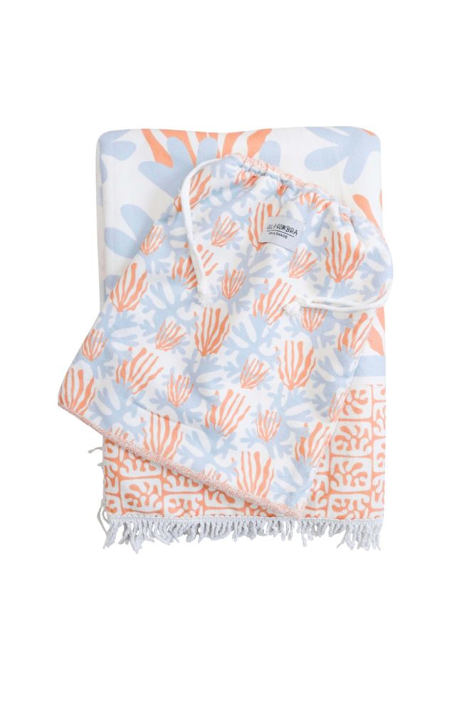 Coral Towel XL, Mini Tote Storage Bag