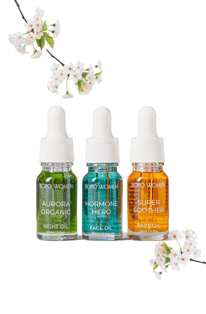 Mini Face Oil Sampler Trio, Natural Skin Care Gift Set