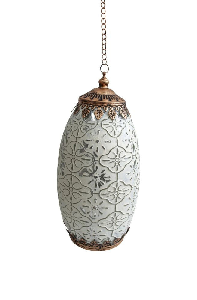 LED Lantern Tall White Colour, Boho Home Decor Lighting