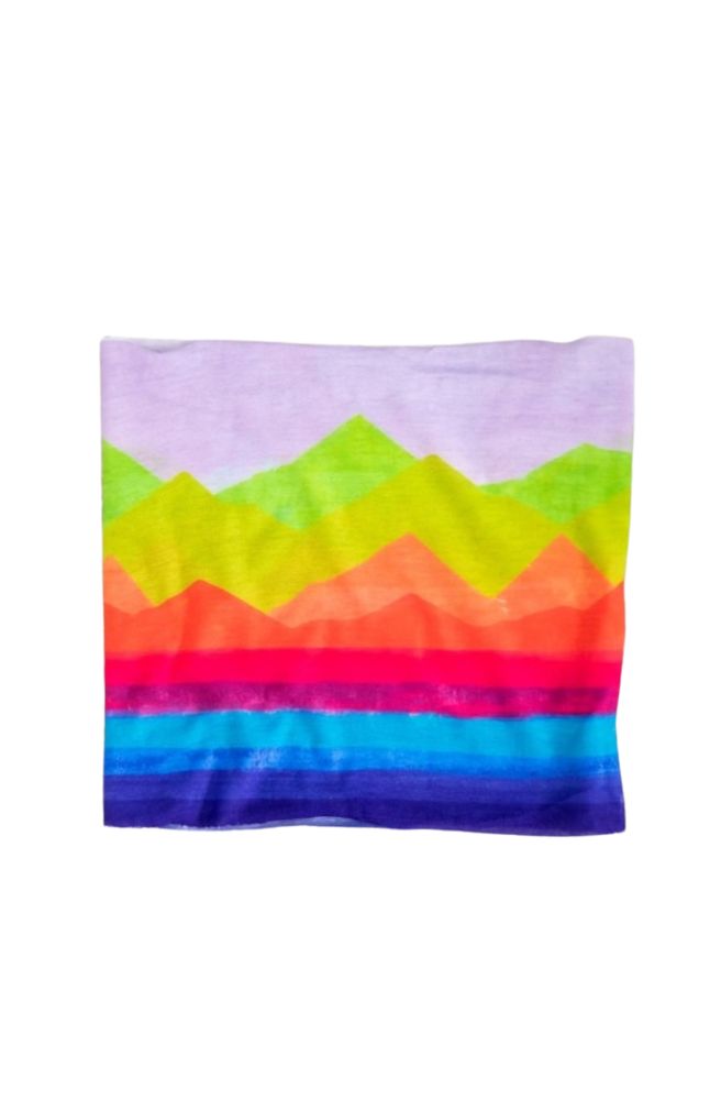 Boho Bandeau Half Mountain Range, Fluorescent Colours