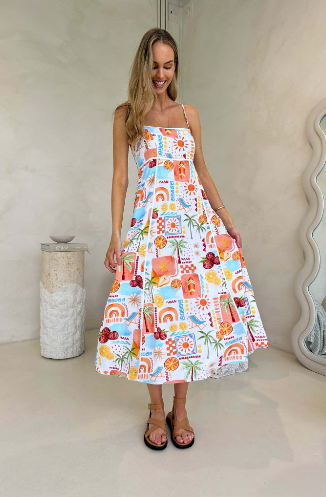 Citrus Juniper Maxi Dress