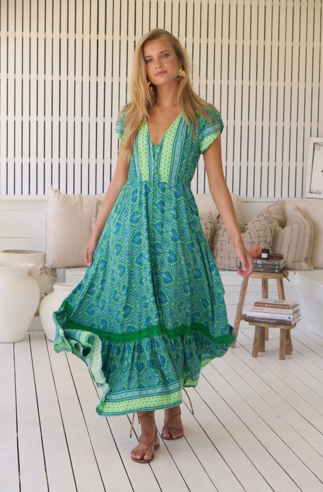 Jaase Tranquility Carmen Maxi Dress, Boho Summer Style