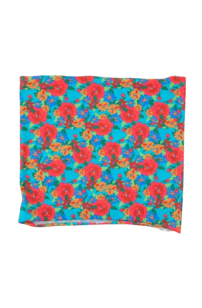 Boho Bandeau Half Brown Red Blue Floral, Multi Coloured