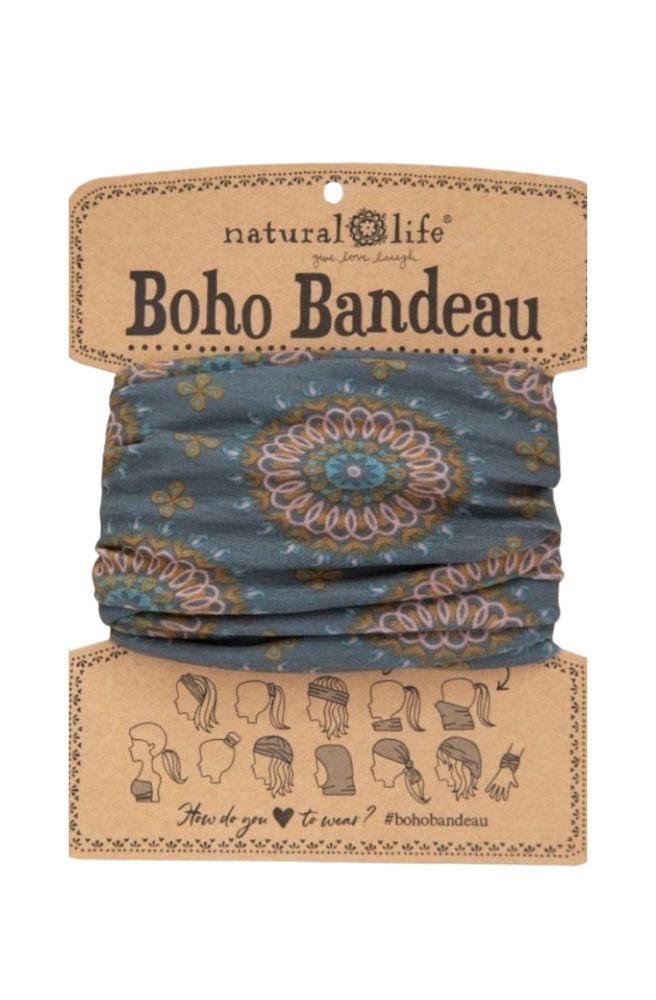 womens boho bandeau head band mandala print