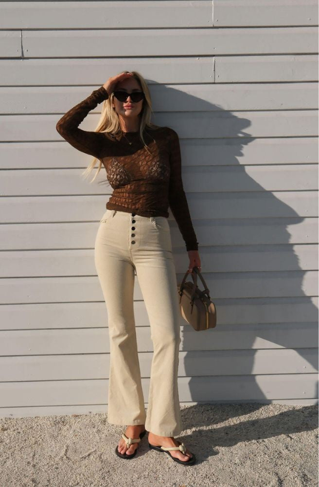 Cream Cords, Retro Boho Style 