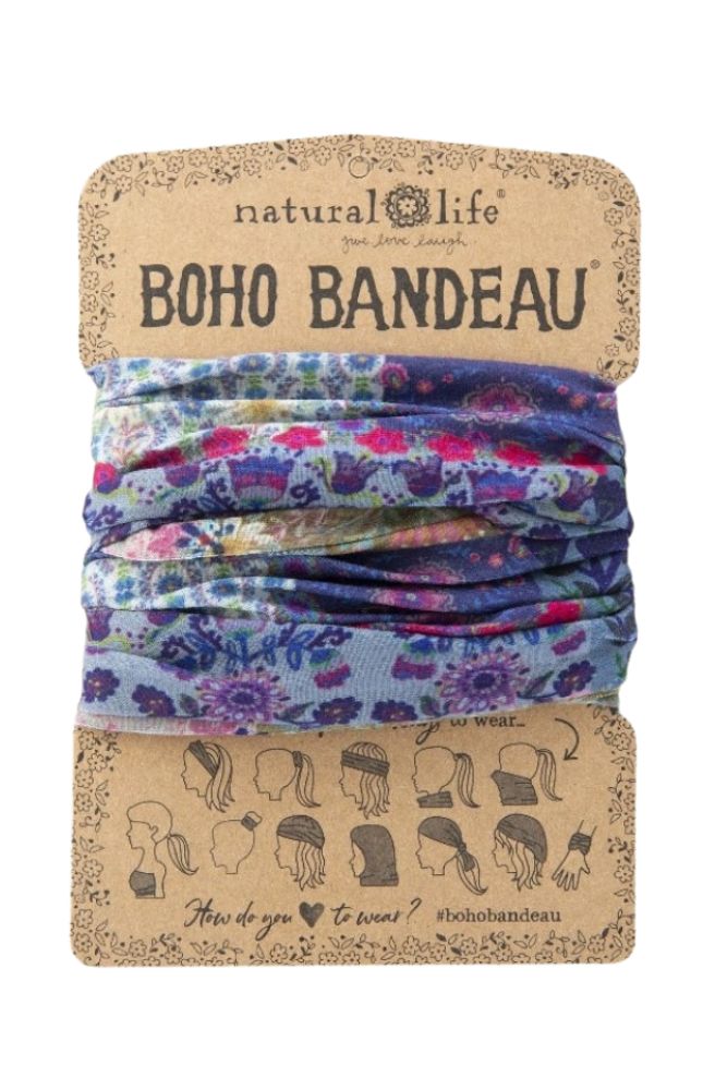 Boho Bandeau Mandala Borders Patchwork, Bohemian Style Headband