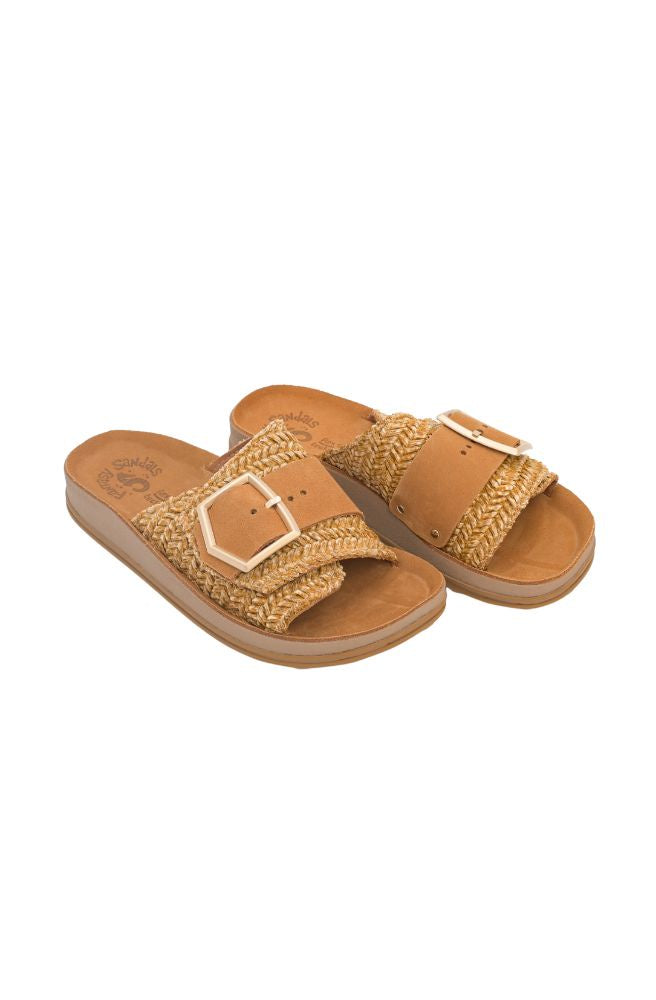 Fantasy Sandals Korina Tampa Raffia, Lightweight Boho Style Footwear