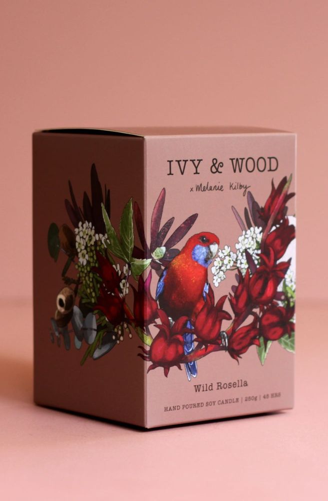 Wild Rosella Candle, Boho Homewares