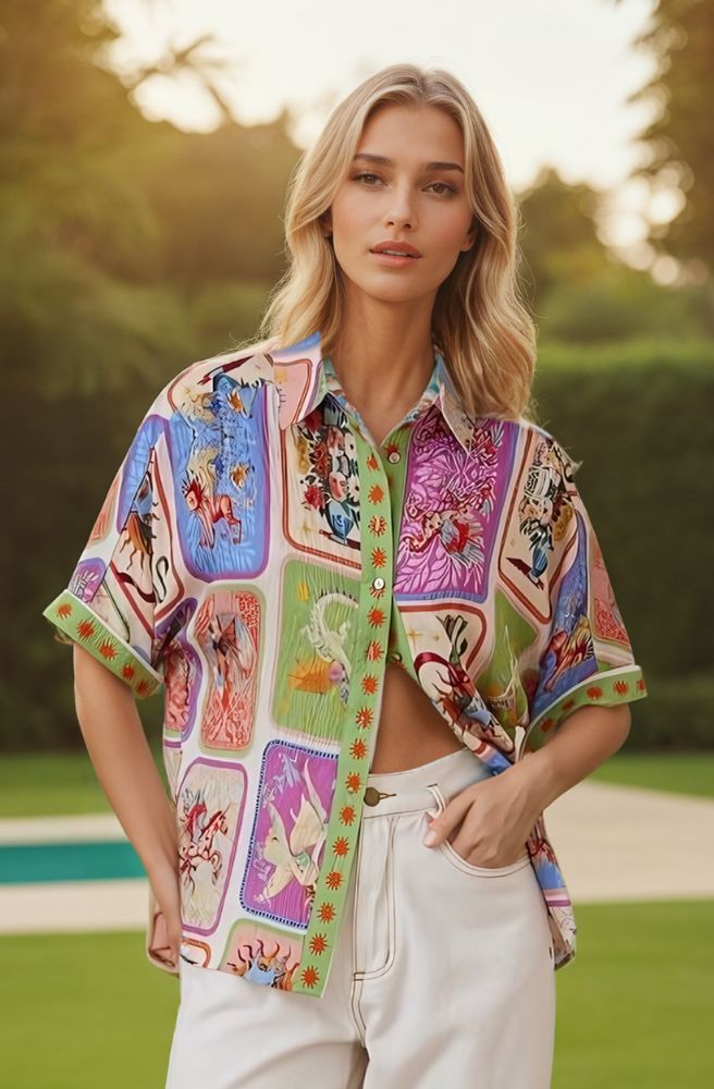 Mystic Aura Shirt, Boho Summer Style