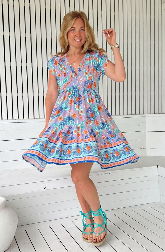 Jaase Daydreamer Print Tracey Dress, Boho Summer Style Mini