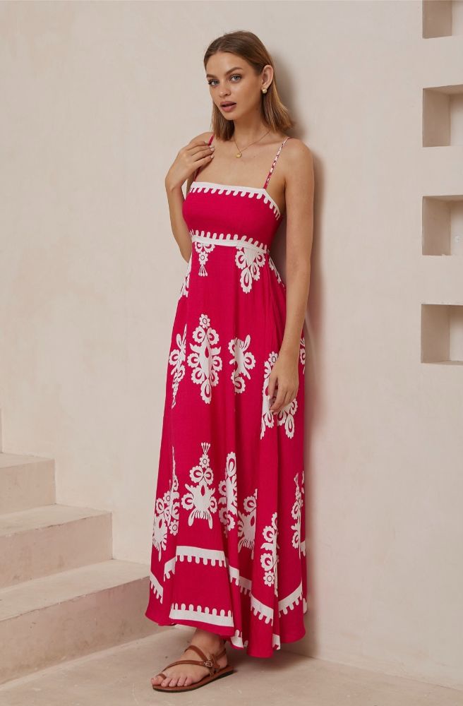 Fuchsia Nero Maxi Dress