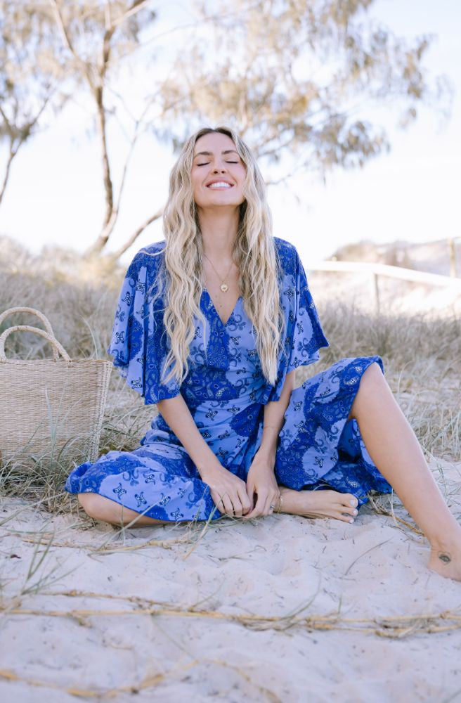 Lola Combi Wrap Dress, Boho Style