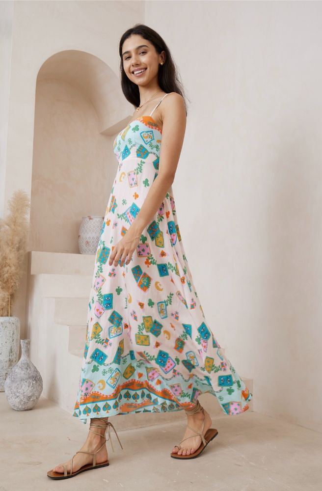 Queen of Cards Maxi Dress, Full Length