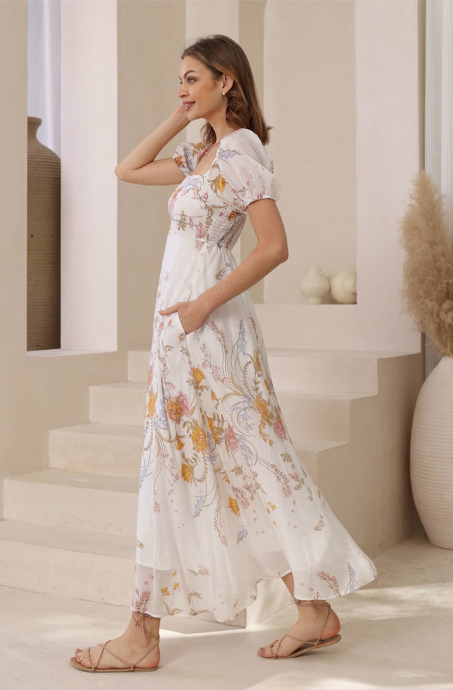 Poet Maxi Dress, Side View With Pockets