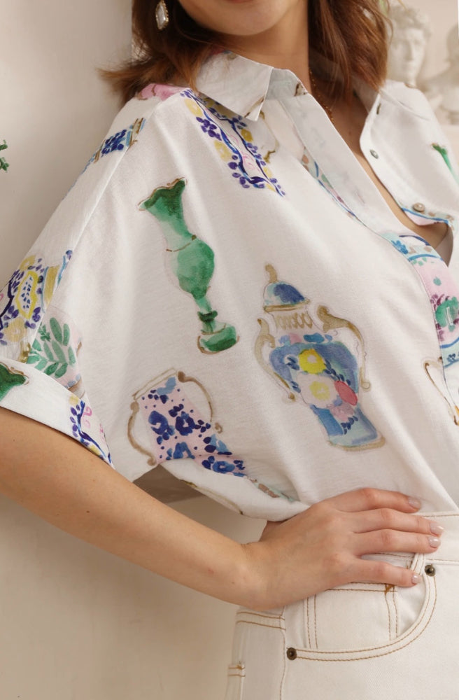 Amphora Shirt, Print Detail