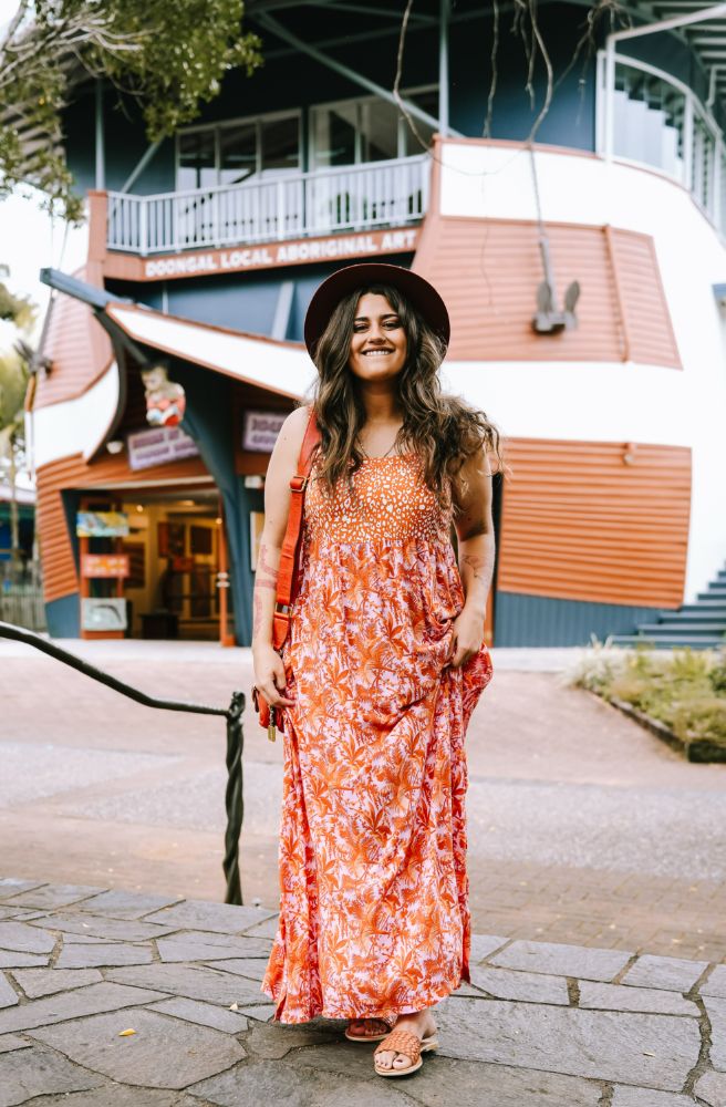 Orange Jungle Margarita Dress