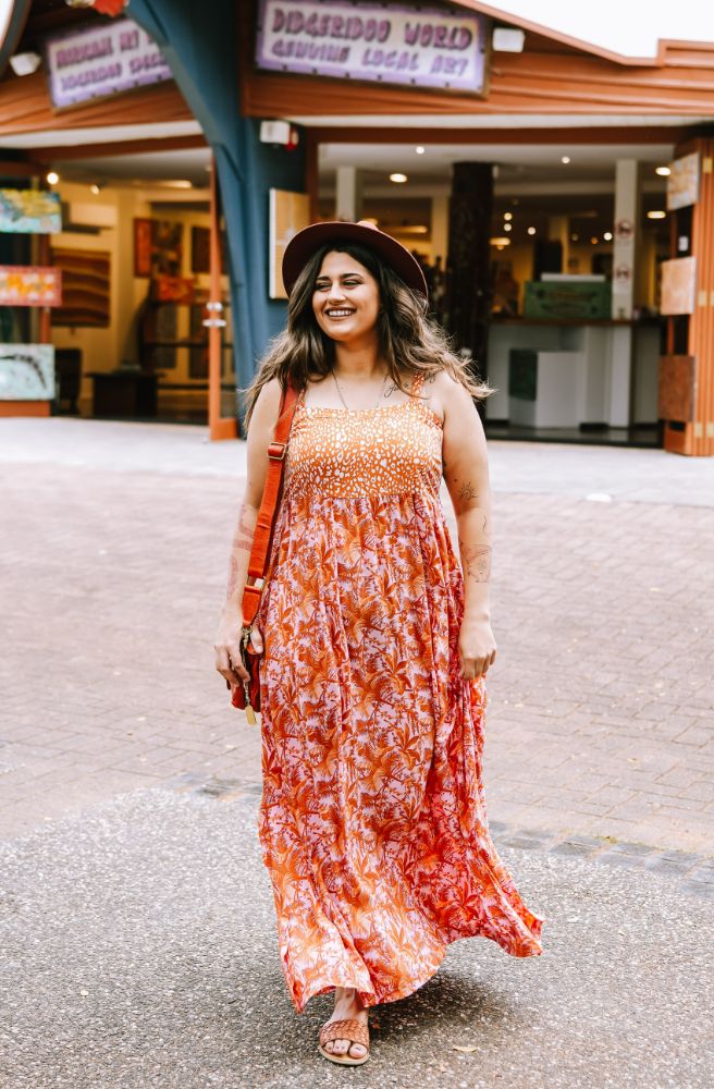 Orange Jungle Margarita Dress