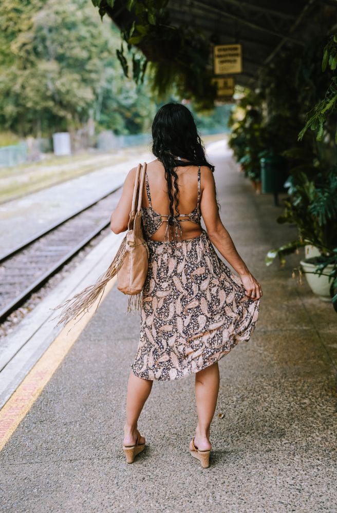 Black Paisley Titan Short Dress