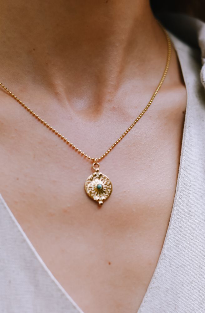 Sunny Burst Necklace, Gold Jewellery