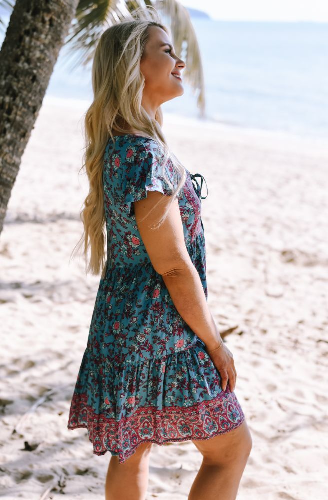 Boho Dream Baby Doll Mini Dress, Side View