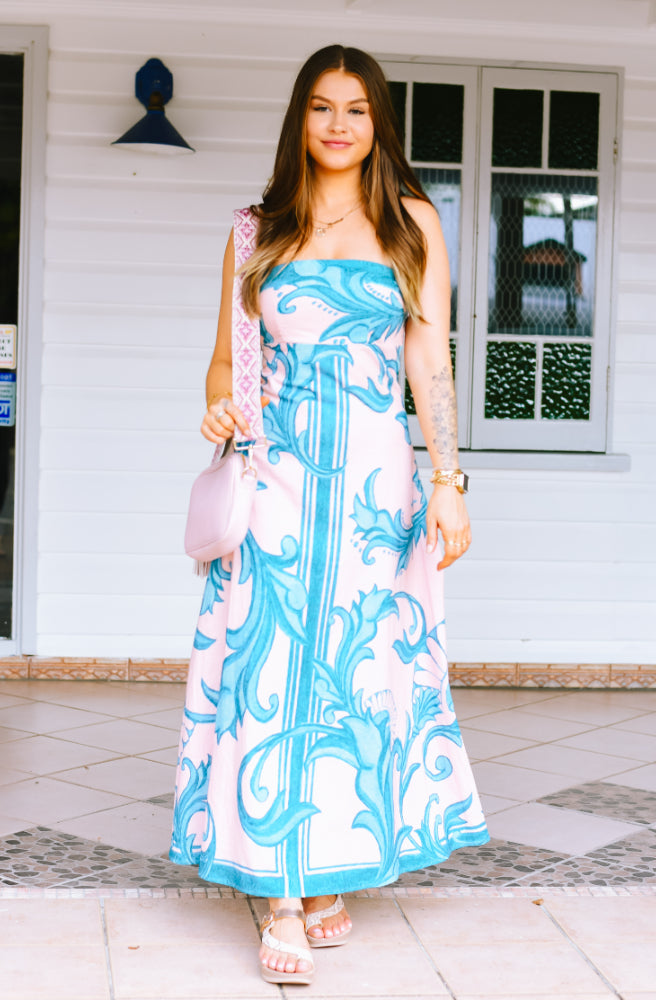 Zanya Maxi Dress Aqua