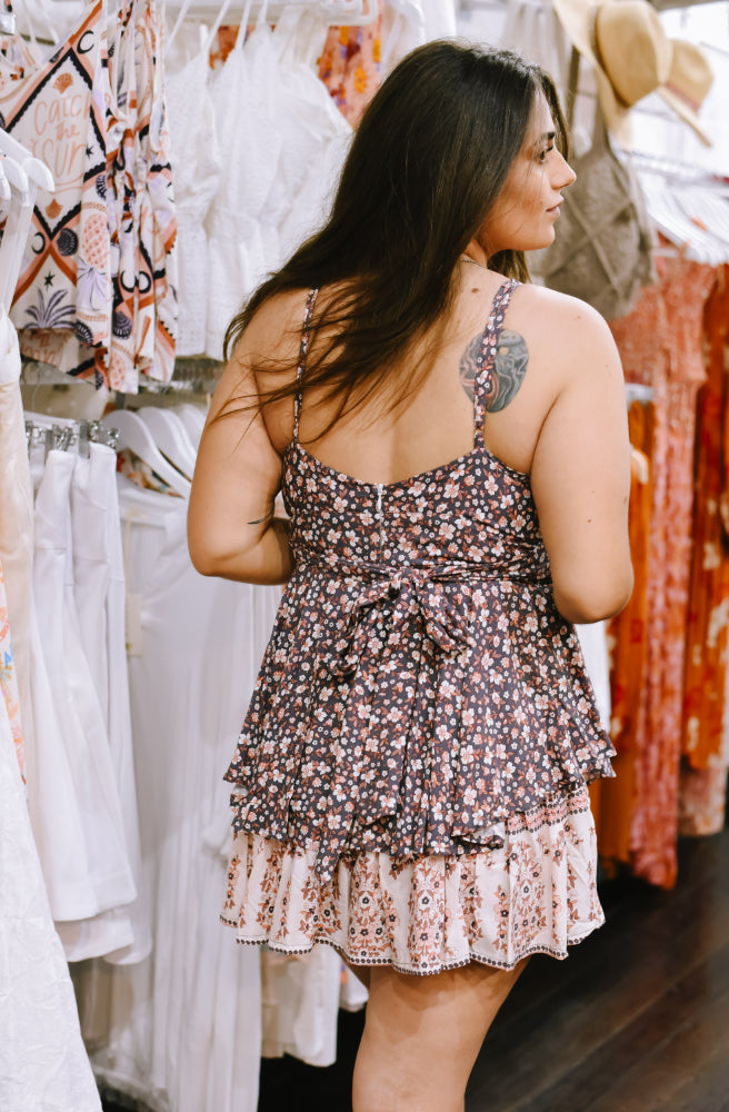 Dusky Petal Free Spirit Playsuit, Rear View