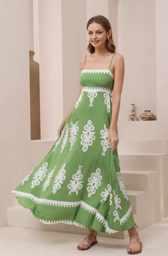 Green Nero Maxi Dress