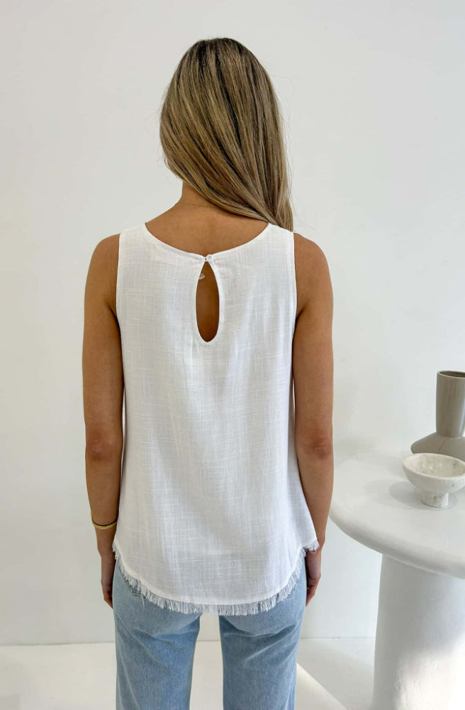 Freya Top White, Rear View