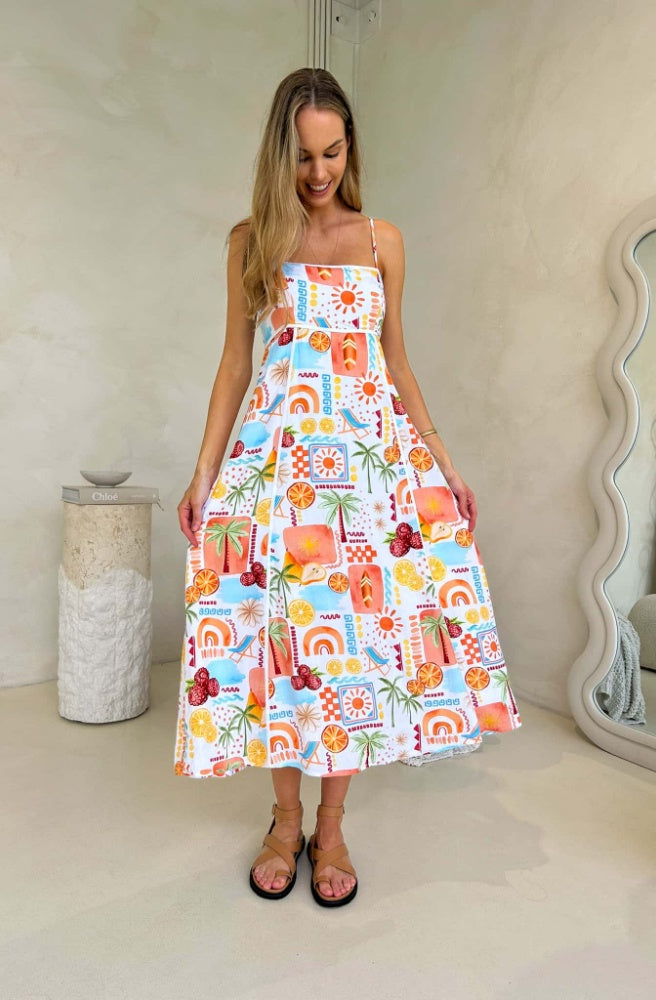 Citrus Juniper Maxi Dress