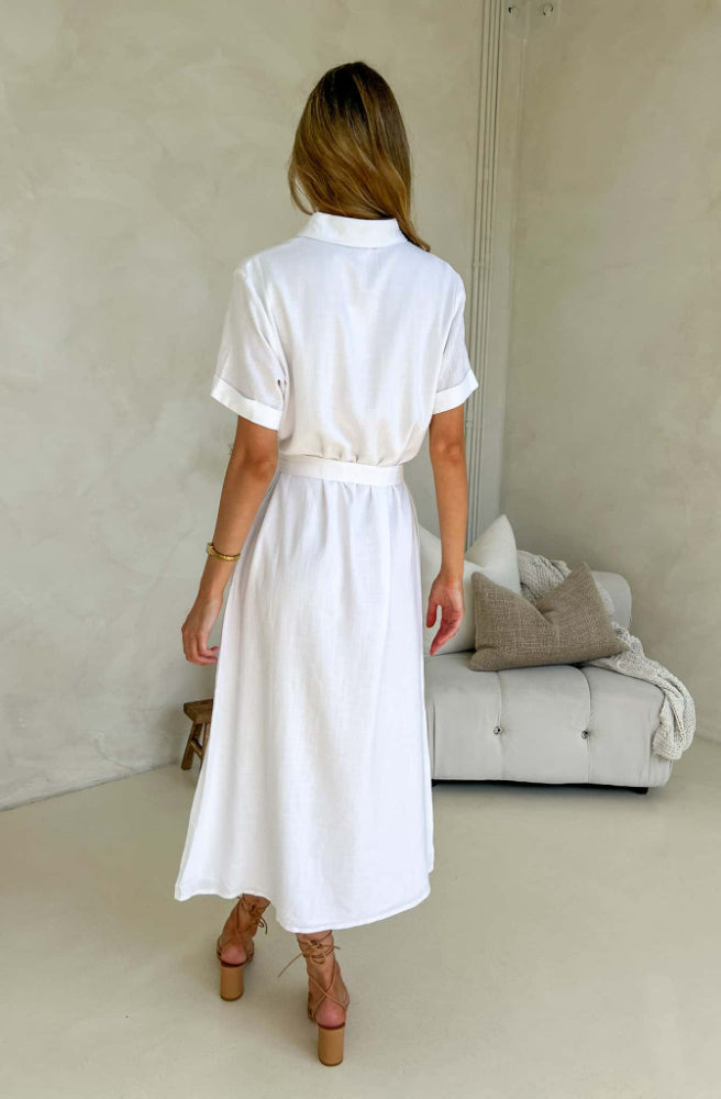 Paris Dress White, Rear View