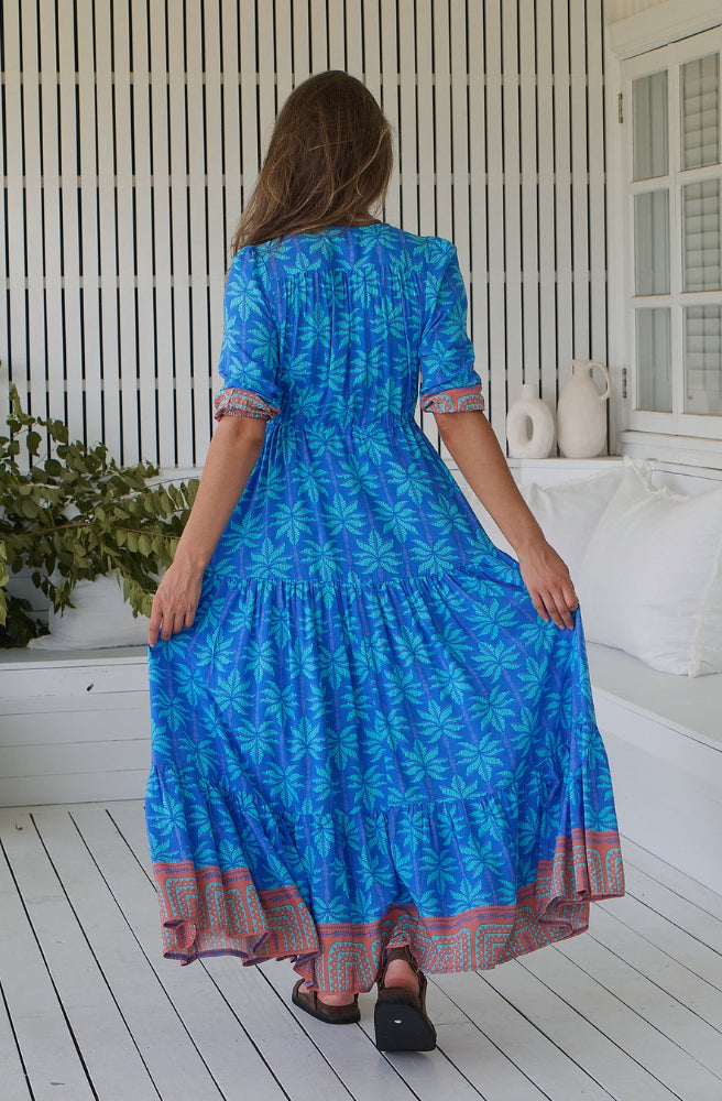 Jaase Vacay Print Tessa Maxi Dress, Rear View