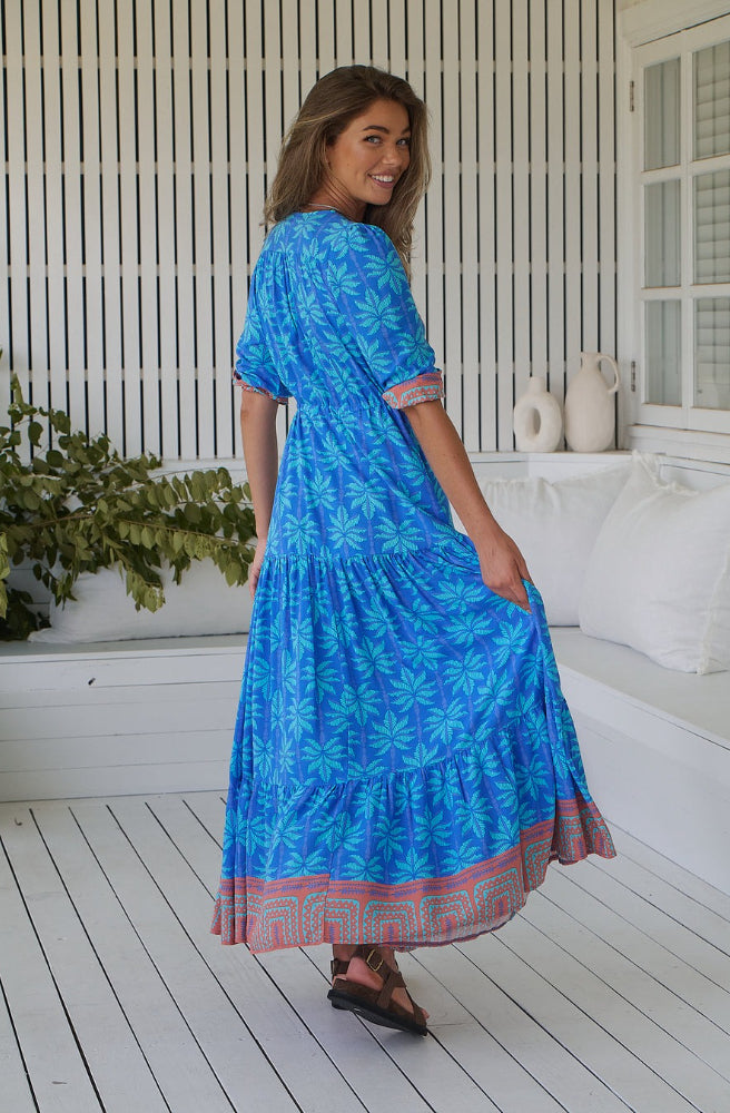 Jaase Vacay Print Tessa Maxi Dress, Tiered Skirt