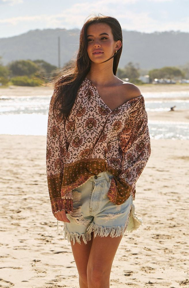 Bohemian style tops best sale