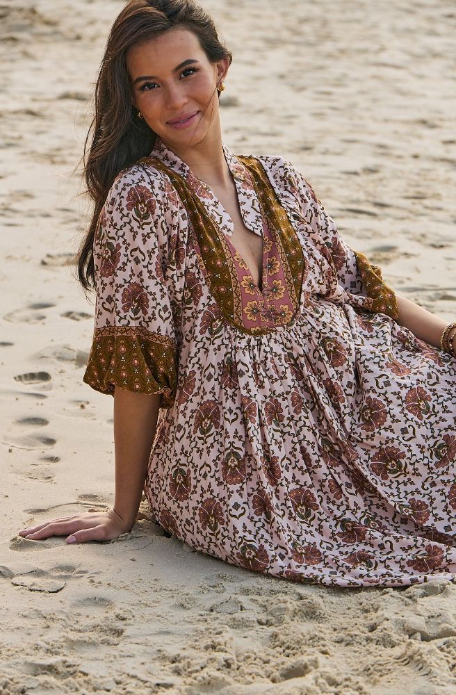 Jaase Wild Gypsy Print Boheme Midi