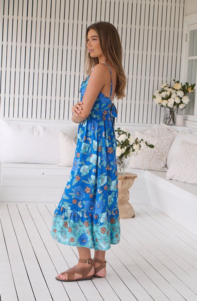 Jaase Love in Mist Print Natalia Midi Dress, Side View