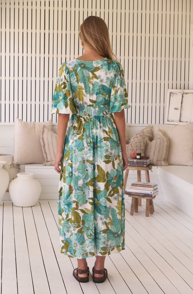 Jaase Amaya Print Daphne Maxi Dress, Rear View