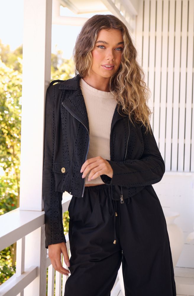 Jaase Jodi Jacket Black, Boho Style