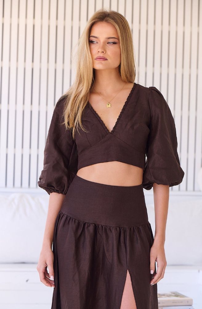 Jaase Chocolate Wanderlust Fluir Top