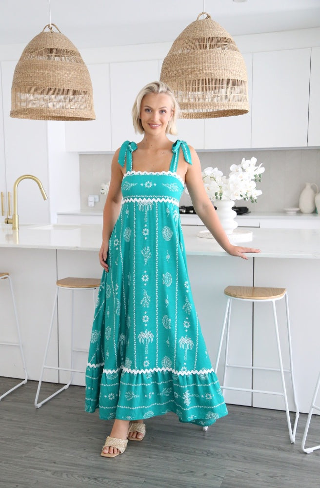 Coastal Dreams Ric Rac Maxi, Boho Summer Style