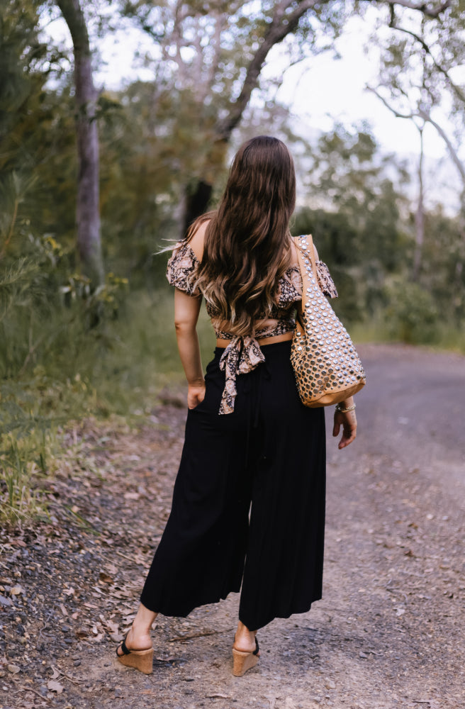 Black Paisley Lauren Top