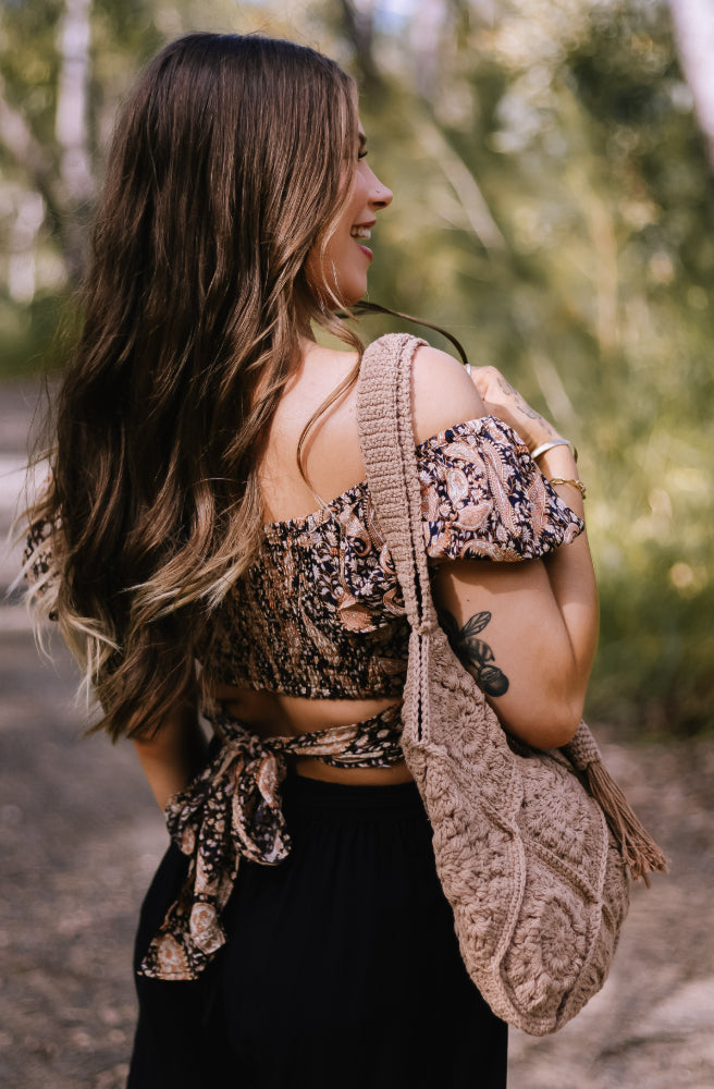 Black Paisley Lauren Top